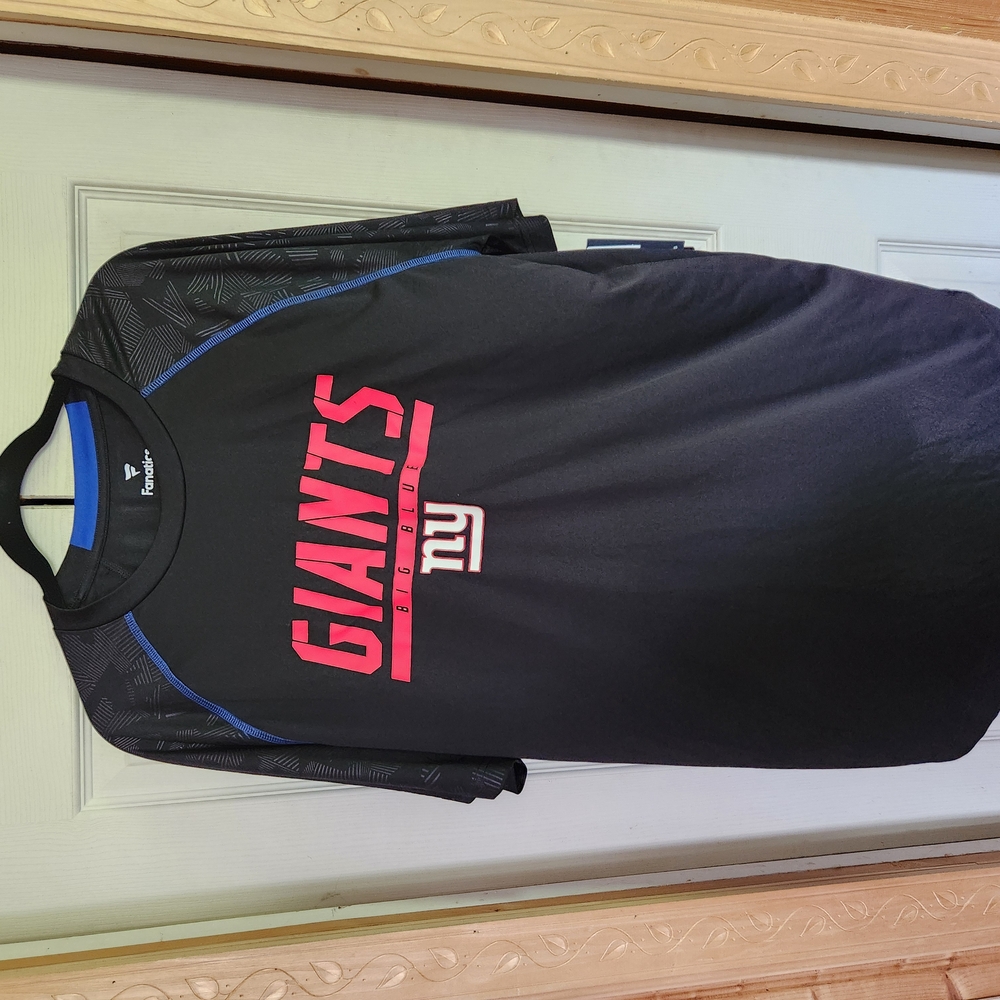 Nwt Fanatics Black Giants T-Shirt with Red Logo - Picture 2 of 8